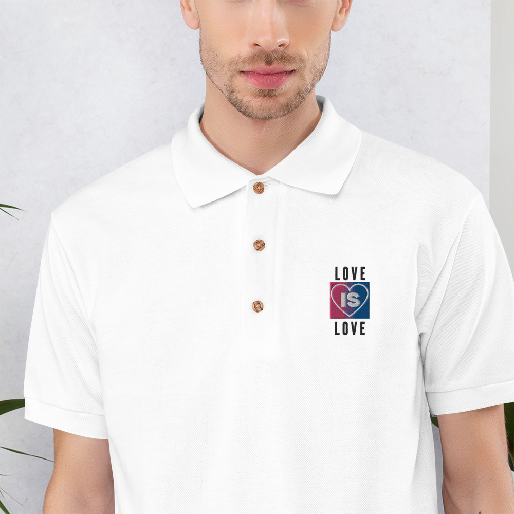 Bi Love Embroidered Polo