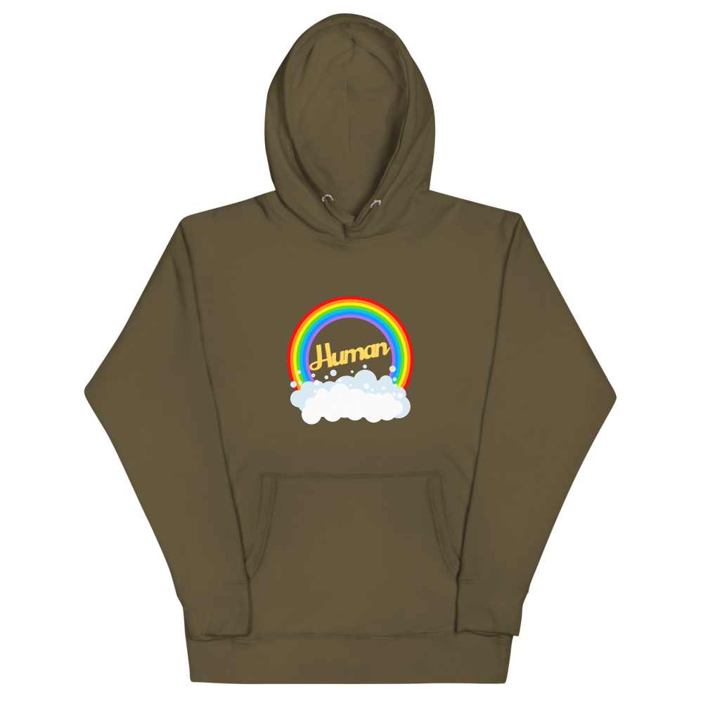 Rainbow Human Adult Unisex Hoodie