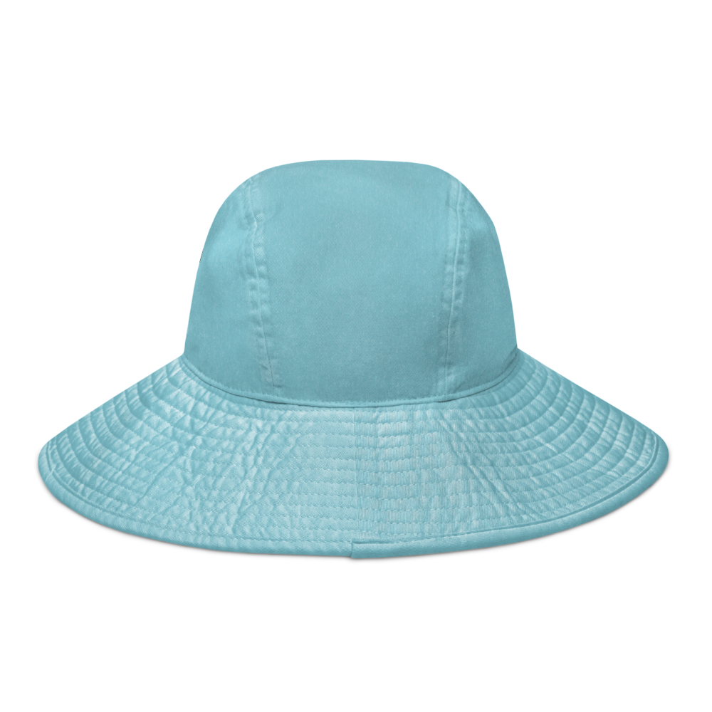 Wide brim bucket hat