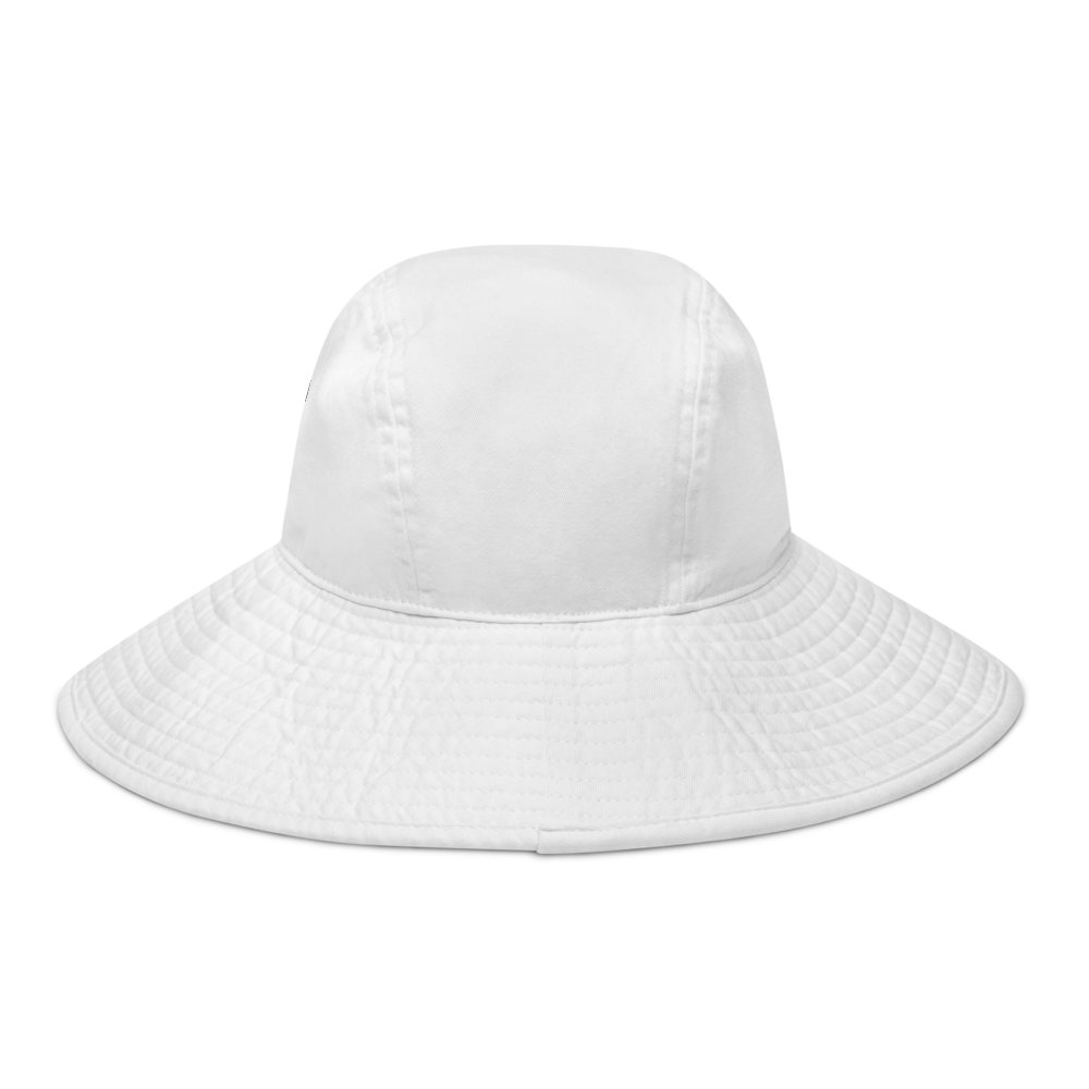 Wide brim bucket hat