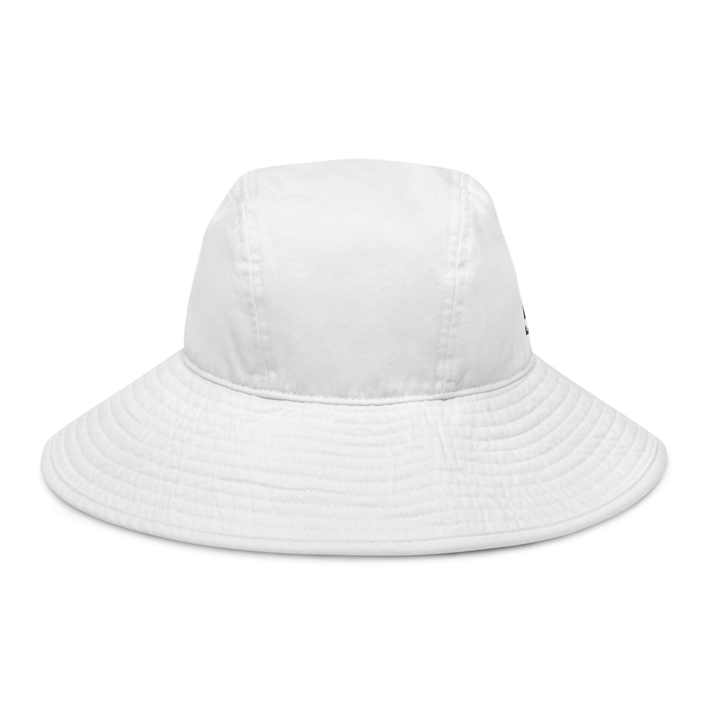 Wide brim bucket hat